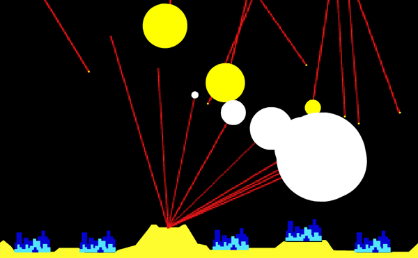 Tiny Missile Command スクリーンショット1